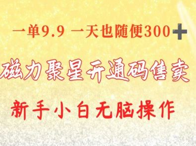 快手磁力聚星码信息差 售卖 一单卖9.9 一天也轻松300+ 新手小白无脑操作